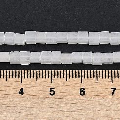 天然石クリスタルクォーツビーズ連売り  ロッククリスタルキューブビーズ  3.5x3.5x3.5mm  穴：0.7mm  約110個/連  15.16''（38.5センチメートル）&nbsp;G-B129-A01-01