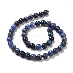 天然デュモージェライトビーズ連売り  ファセット（128ファセット）  ラウンド  8.5mm  穴：1.2mm  約44個/連  14.76''（37.5センチメートル）&nbsp;G-E571-06B