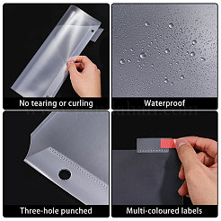 4Bags Rectangle Plastic Binder Pocket Dividers with Index Tabs Sticker&nbsp;OFST-GL0001-06