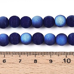 Frosted Opaque Glass Beads Strands&nbsp;GLAA-T032-P8mm-MBB03
