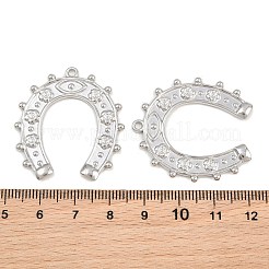 304ステンレスペンダント  ナザールボンジュウのお守りが付いた蹄鉄  ステンレス鋼色  35.5x32.5x1.5mm  穴：1.6mm&nbsp;SA-CBAB51A-14P