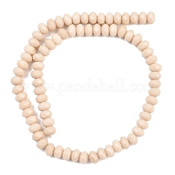 天然石ペトリファイドウッドビーズ連売り  ロンデル  多面カット  8~8.5x5~6mm  穴：1mm  約68~76個/連  14.96~15.35''（38~39センチメートル）&nbsp;G-C259-A30-5x8mm