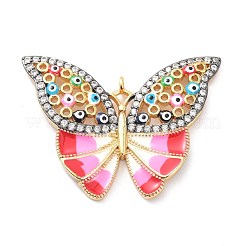 Real 18K Gold Plated Brass Micro Pave Cubic Zirconia Pendants&nbsp;KK-D004-11G