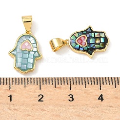 Brass Enamel Pendants&nbsp;KK-H534-10G