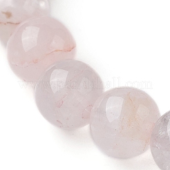Natural Rose Quartz Round & Synthetic Turquoise Turtle Beaded Stretch Bracelet for Women&nbsp;BJEW-JB09700-02