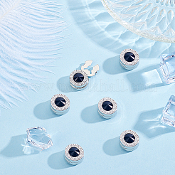 3 Pairs Alloy Rhinestone Cufflinks&nbsp;BUTT-ME0001-37A