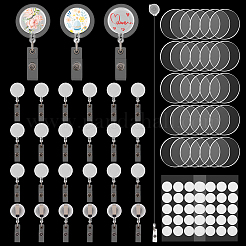 30Pcs Flat Round PVC Badge Reel&nbsp;AJEW-FG0006-19