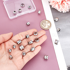 22Pcs 11 Styles Stainless Steel Beads&nbsp;STAS-GA0001-75