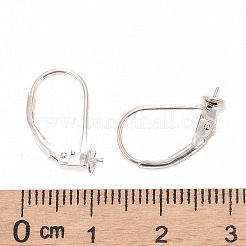 スターリングシルバーレバーバックフープピアス925個  銀  17x10x4mm  ピン：0.7mm&nbsp;STER-L054-51S