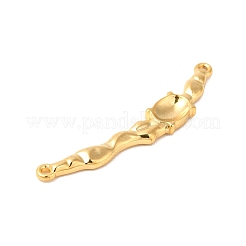 Ion Plating(IP) 304 Stainless Steel Cabochon Connector Settings&nbsp;STAS-L268-004G