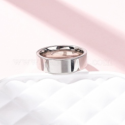 201 Stainless Steel Wide Band Finger Rings&nbsp;RJEW-K252-02C-P