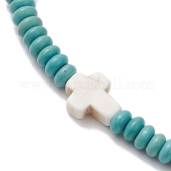 Synthetic Turquoise Beads Stretch Bracelets for Women Men&nbsp;BJEW-JB11293-01