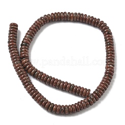 ナチュラルレッドセサミジャスパービーズ連売り  ディスク  8x3mm  穴：1.4mm  約125個/連  15.28''（38.8センチメートル）&nbsp;G-G329-A04-3x8mm
