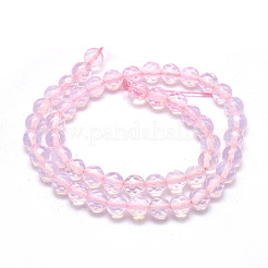 オパールビーズ連売り  多面カット  ラウンド  7.5~8mm  穴：1mm  約50個/連  15.35インチ（39cm）&nbsp;G-L557-43-8mm