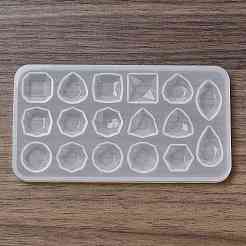 Square/Horse Eye/Teardrop DIY Faceted Gemstone Cabochon Silicone Molds&nbsp;DIY-G099-02B