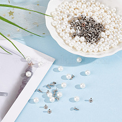 200 Sets ABS Plastic Imitation Pearl Rivet Studs&nbsp;KY-GO0001-06A