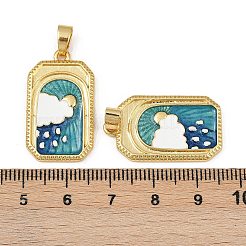 Brass Enamel Pendants&nbsp;KK-L190-016G-02