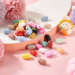 42Pcs 21 Colors Oval Silicone Focal Beads&nbsp;SIL-TA0001-69