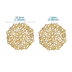 アイアンフィリグリー会員リンク  フラットラウンド  ゴールドカラー  35.5x0.7mm  穴：1.4mm&nbsp;IFIN-TAC001-01G