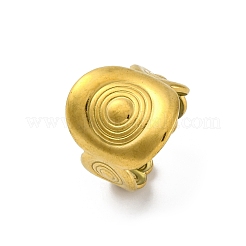 Oval 304 Stainless Steel Open Cuff Rings for Women&nbsp;RJEW-M019-08G