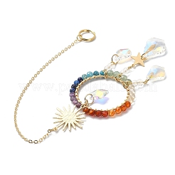 Chakra Gemstone Beads Pendant Decorations&nbsp;HJEW-JM01152-01