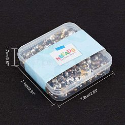 アイアン製つぶし玉カバーカシメ玉カバー  ミックスカラー  直径5mm  穴：1.5~1.8mm  500個/箱&nbsp;IFIN-NB0001-15
