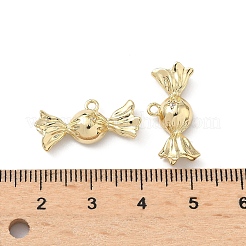 真鍮製マイクロパヴェキュービックジルコニアペンダント  キャンディーチャーム  18KGP本金メッキ  10x21x4.5mm  穴：1.4mm&nbsp;LS-KK-L260-12G