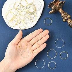 120Pcs 2 Styles 2 Colors Brass Linking Rings&nbsp;KK-YW0003-98