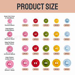 40Pcs 20 Styles Resin Buttons&nbsp;BUTT-TA0001-51