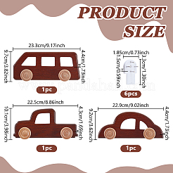 3Pcs 3 Styles Density Board Wood Wall Clothes Hook&nbsp;AJEW-NB0008-12