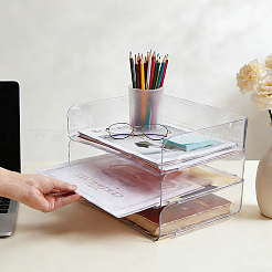 Desktop Transparent PET Riser Display Stands for Cards&nbsp;AJEW-WH0609-786B