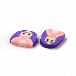 手作り樹脂クレイカボション  女の子  カラフル  5~6x5~6x1mm  約30303個/1000g&nbsp;CLAY-A002-20