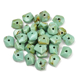 Two Tone Opaque Acrylic Imitation Gemstone Beads&nbsp;OACR-T033-08B