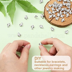チベット風亜鉛合金ビーズ  クロス  アンティークシルバー  10x8x3mm  穴：2mm&nbsp;TIBEB-YW0001-10