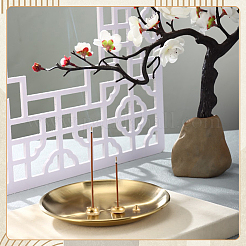 18Pcs 3 Styles Brass Incense Burner Holder&nbsp;AJEW-OC0016-54