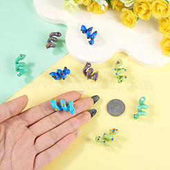 10Pcs 5 Colors Handmade Lampwork Enamel Beads&nbsp;LAMP-TA0002-48A