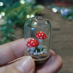 Resin Mushroom Bell Jar Model&nbsp;PW-WG8B3E0-01