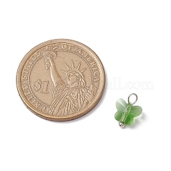7Pcs Glass Butterfly Charms&nbsp;PALLOY-JF03227-02