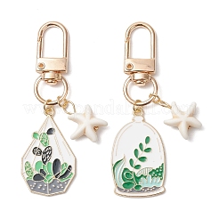 Pot Culture Alloy Enamel Pendant Decorations&nbsp;HJEW-JM03286