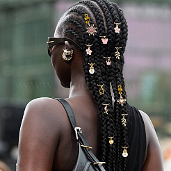 1 Bag Alloy & Plastic DIY Dreadlock Ring Styling Hair Braiding&nbsp;OHAR-BM0001-07
