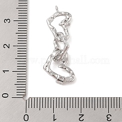 Brass Micro Pave Clear Cubic Zirconia Pendants&nbsp;KK-S388-12P
