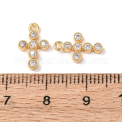 Brass Micro Pave Cubic Zirconia Pendants&nbsp;KK-A284-18C-G