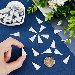 ガラスモザイクピース150個  ミラー効果のモザイクタイル  DIYの工芸品の家の装飾芸術のために  三角形  25x13.5x1mm&nbsp;DIY-OC0012-33E