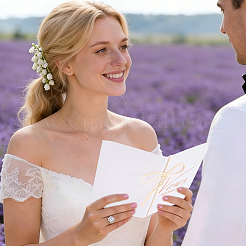 2Pcs Paper Wedding Vows Cards&nbsp;AJEW-CP0011-25B