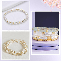DIYラウンド＆レタービーズキット  ABSプラスチックビーズを含む  アクリルビーズ  ミックスカラー  4~8x4~8mm  穴：1.4~2.3mm  1800個/セット&nbsp;DIY-SP0006-70