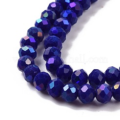 Electroplate Opaque Solid Color Glass Beads Strands&nbsp;LS-EGLA-A034-P3mm-L12