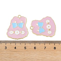 Rack Plating Alloy Enamel Pendants&nbsp;ENAM-G225-02G-01