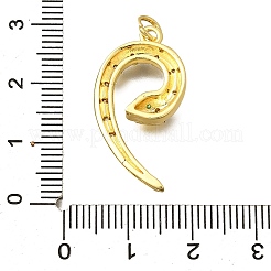 Brass Micro Pave Cubic Zirconia Pendants&nbsp;KK-I724-A09