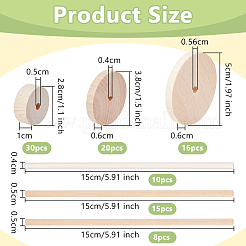 66Pcs Birchwood Wheel&nbsp;DIY-OC0013-92