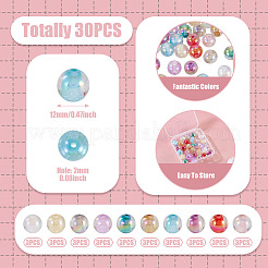10 Colors Acrylic Imitate Cat Eye Beads&nbsp;FIND-TA0009-23B